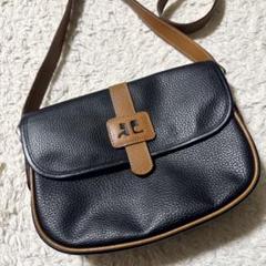 Courreges クレージュ vintage ショルダーバッグ 黒　ロゴ