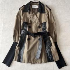 N°8 VANI (エイトバニ) 切替本革ラムレザートレンチコート　ベルト