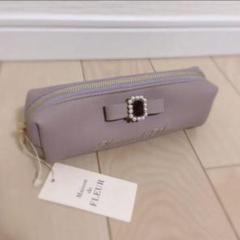 Maison de FLEUR パールビジュー合皮リボンペンケース
