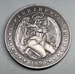 海外古銭　大型コイン 1881年 アメリカ古銭 イーグル 大型コイン モルガン セクシー D