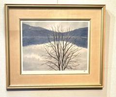 文化勲章)名作東山魁夷『白夜』生前リトグラフ版画絵画長野県東山魁夷館所蔵作品 文化勲章)名作東山魁夷『白夜』生前リトグラフ版画絵画長野県