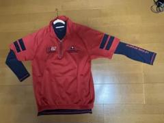 ルコック メンズ　プルオーバー長袖インナー付き　レッド