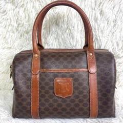 美品】CELINE セリーヌ マカダム柄 ミニボストンバック PVC