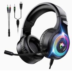 ゲーミングヘッドセット PS4 2022年版 J-ANKKA-F2 重低音強化