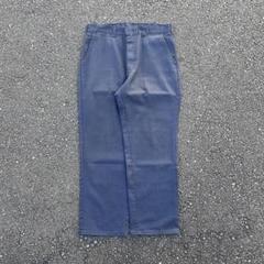80s〜90s BIG BILL ワイドストレートワークパンツ ネイビー W36