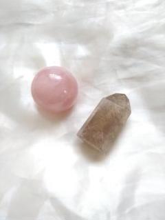 ローズクォーツ・六角柱針水晶