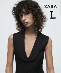 ZARA 新品未使用 ウールブレンド ショートジレ L - メルカリ