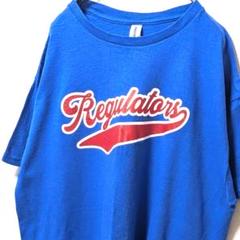 ギルダン レギュレーター ロゴ Tシャツ ブルー 青 L 古着