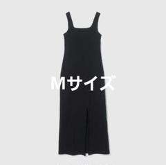 searoomlynn FITパッドRIBスクエアドレス ブラック Mサイズ