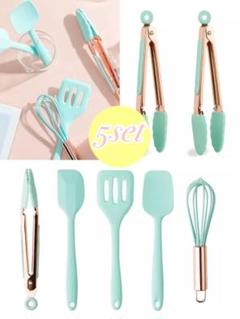 NEW⭐️キッチン用品⭐️みずいろ ローズゴールド 耐熱性ヘラ シリコン