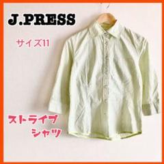 ☆新品未使用☆トレンドカラー♪ J.PRESS ストライプシャツ アヤメ模様
