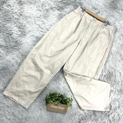 美品❗️【GU】ジーユー ワイドチノパンツ(M)ベージュ