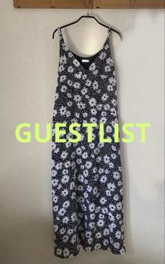 【美品】LITRAL ゲストリスト 花柄 キャミワンピース 38 ブラック