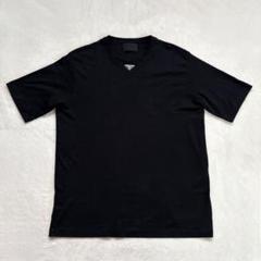 24ss 美品・XLサイズ　PRADA 三角ロゴプレート　半袖Tシャツ　ブラック