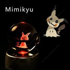 ポケットモンスター クリスタルボール イーブイ ミミッキュ ブラッキー 3D ☆新品未使用☆ ポケモン3Dクリスタルボール【ミミッキュ