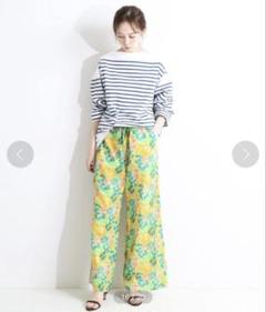 【美品】IENA LA BOUCLE RATTI レトロフラワーイージーパンツ