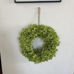 アナベルリース❁⃘*.゜ Φ27cm 183】ドライフラワーリース アナベルのラウンドリース ホワイト