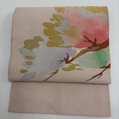 名古屋帯 高級綴れ 美しい花 八寸 正絹 着物 着付け 和装 HO-1043 名古屋帯 高級綴れ 金彩上品な織 八寸 正絹 着物HO-1180 - メルカリ