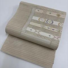 夏帯 名古屋帯 絽綴れ 上品な織出し 八寸 夏物 着物 正絹 AO-5205 夏帯 名古屋帯 絽綴れ 上品な織出し 八寸 夏物 着物 正絹 AO