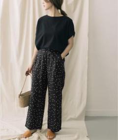 URBAN RESEARCH DOORS リネンドットイージーパンツ