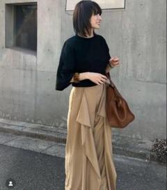 clane SQUARE FRILL PANTSベージュ　サイズ1