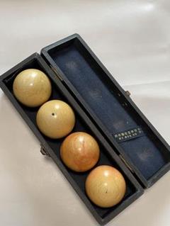 象牙風　ビリヤード　キューボール　骨董品　赤白 ビリヤード 四つ球
