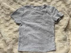 Bershka ベルシュカグレー 半袖 Tシャツ リブ編み