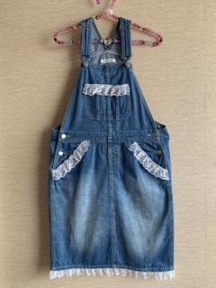 お値下げ  JEANS  デニム オーバーオール スカート ミニスカート ジャンパースカート レディース 膝上丈 ショート