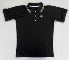 FILA フィラ テニス ゴルフ ポロシャツ メンズ M ブラック グリーン