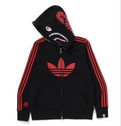 Ｌ　BAPE X ADIDAS　SHARK FULL ZIP HOODIE