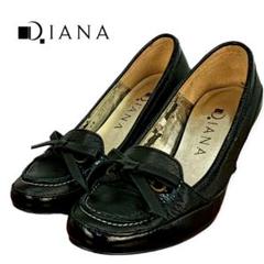 DIANA ダイアナ レディース パンプス ブラック 黒 21 エナメル