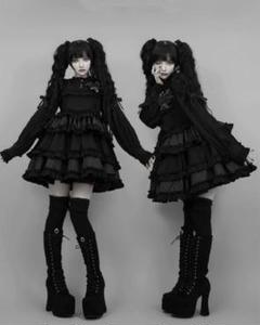 僅❗️実写真Dimmoire フリルに埋もれて見る悪夢ドレスblack地雷