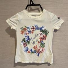 Moncler モンクレール　フラワープリント Tシャツ クリーム色