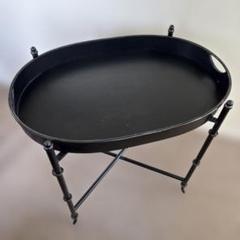 クラシックなアイアン製トレイテーブル　オーバル オシャレ！