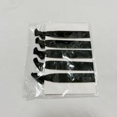 結び目付き ヘアタイ　ダメージなし シワなし 5本入, 幅広, ブラック