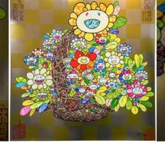 Amazon.co.jp: 村上隆 お花の親子ラッタッタ！ ポスター作品