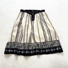 訳あり　axes femme アクシーズファム　膝丈スカート　フレア　Mサイズ
