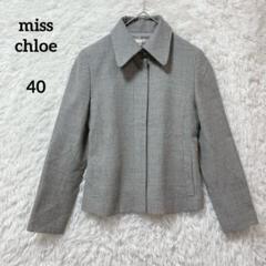 クロエ ウールコート グレー Chloé ウール製オーバーサイズ ショートコート の青色 | Chloé JP