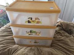 ディズニーチップとデール3段収納棚プラスチックケースベビーキッズ赤ちゃん子ども