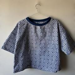 078 浴衣反物からTブラウス　ゆったりサイズ