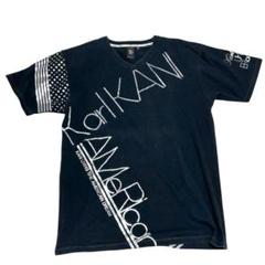 KARL KANI TシャツXL レタリングプリント 星条旗 USA ブラック