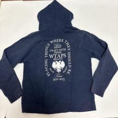 希少 wtaps バック エンブレム パーカー ネイビー 紺 M 背ロゴ ロゴ