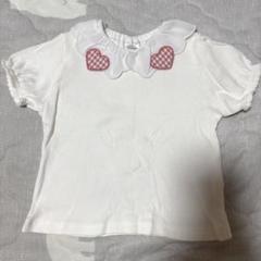 futafuta ハート刺繍 フリル襟シャツ 80 バースデイ