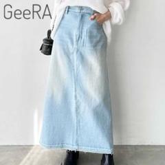 GeeRA バックスリットデニムロングスカート　スカート