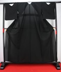 【喪服】着物 華愁 車輪梅 ダイヤシルク 五つ紋 夏用