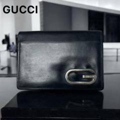 【GUCCI 】ブラック レザー カードケース