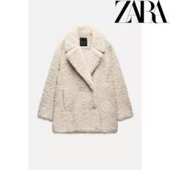 ZARA 2025 今期 ロングフェイクファーコート LIMITED EDITION ロングフェイクファーコート - ベージュ | ZARA