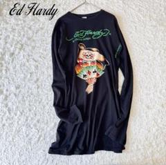 エドハーディedhady ギャルグランジロンT ラメキラキラ花柄