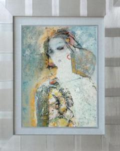 絵画 インテリア 油絵 uF6-010811 人物 女性像 絵画 インテリア 油絵 uF6-010811 人物 女性像