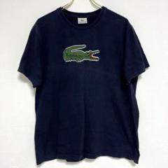 【極美品】ラコステ ポロシャツ ビックロゴ デカワニ 刺繍 半袖 LACOSTE ラコステ デカワニ ポロシャツ 刺繍 ビッグシルエット